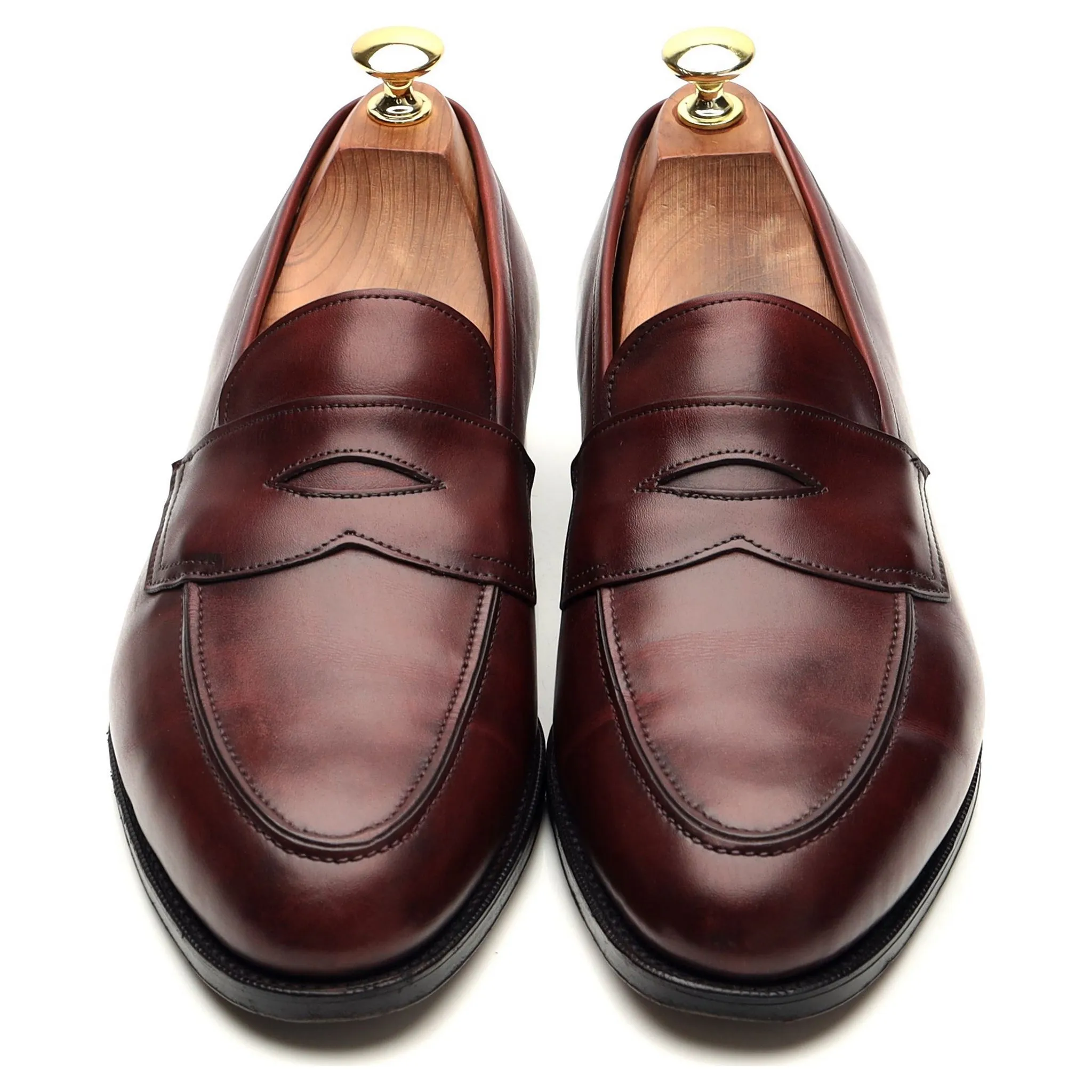 'Piccadilly' Burgundy Leather Loafers UK 9 D