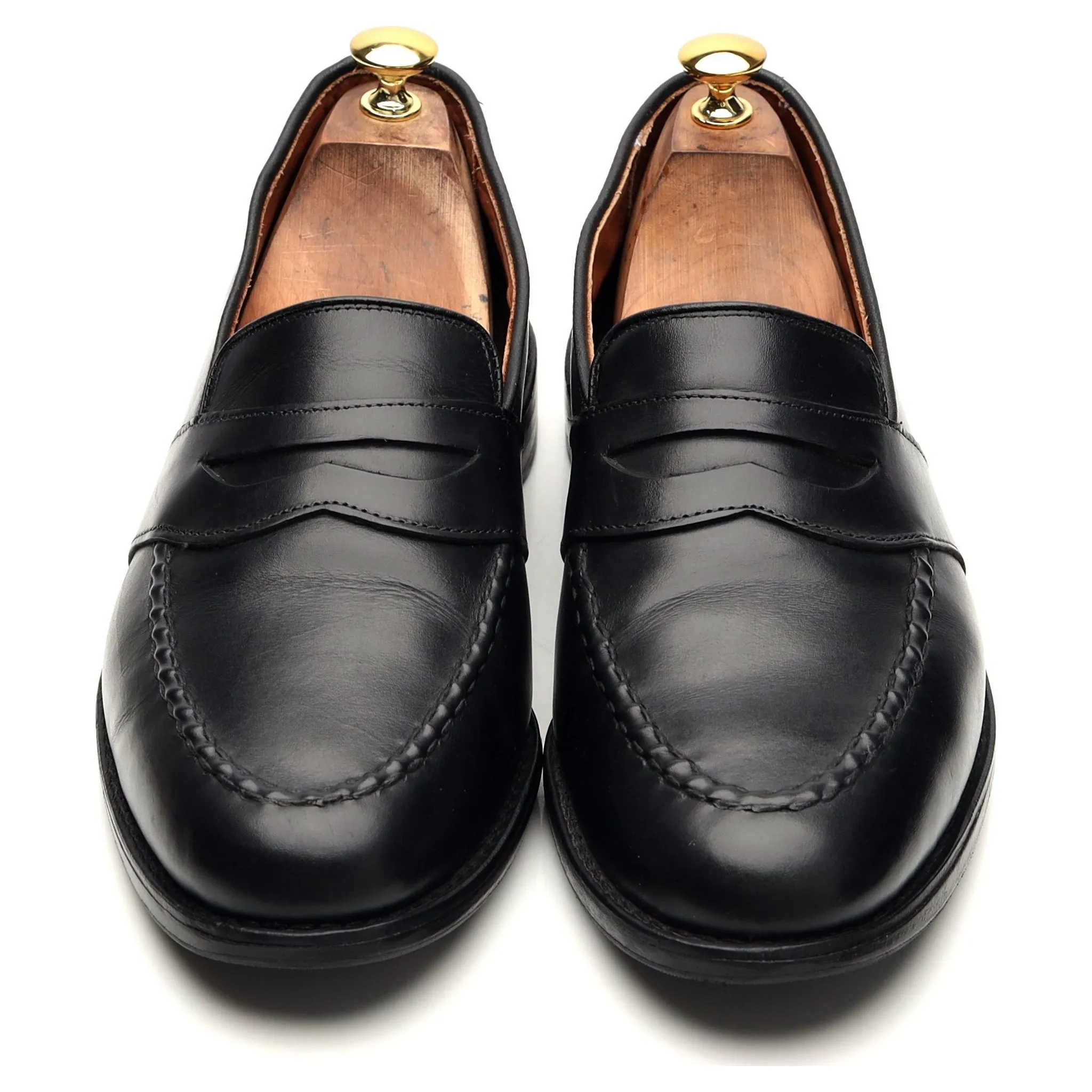 'Randolph' Black Leather Loafers UK 10 US 11 D