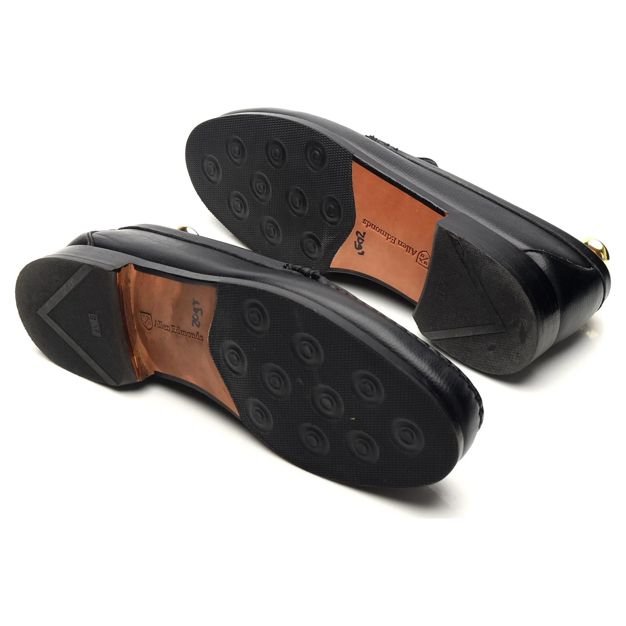 'Sanibel' Black Grain Leather Loafers UK 8 US 9 E