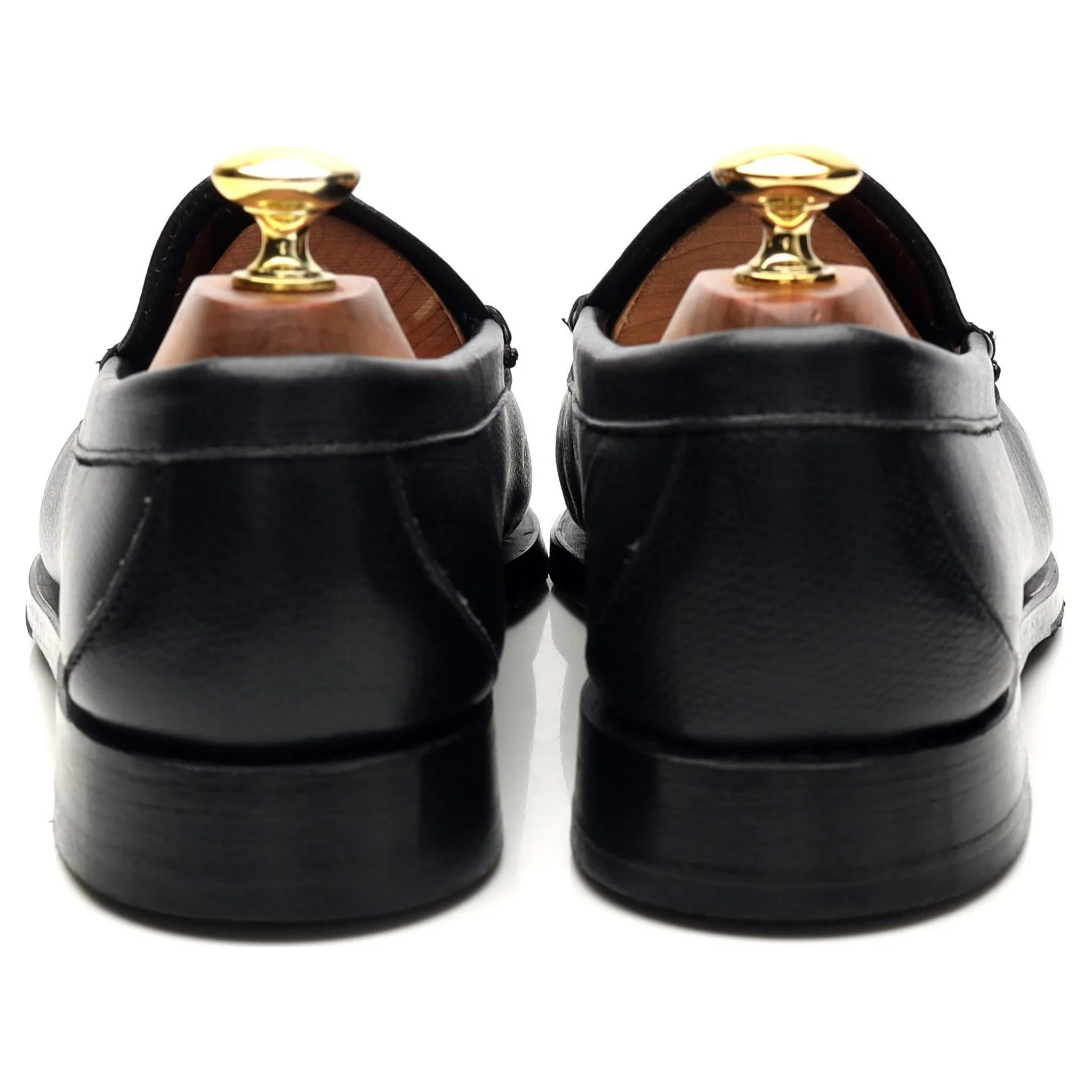 'Sanibel' Black Grain Leather Loafers UK 8 US 9 E