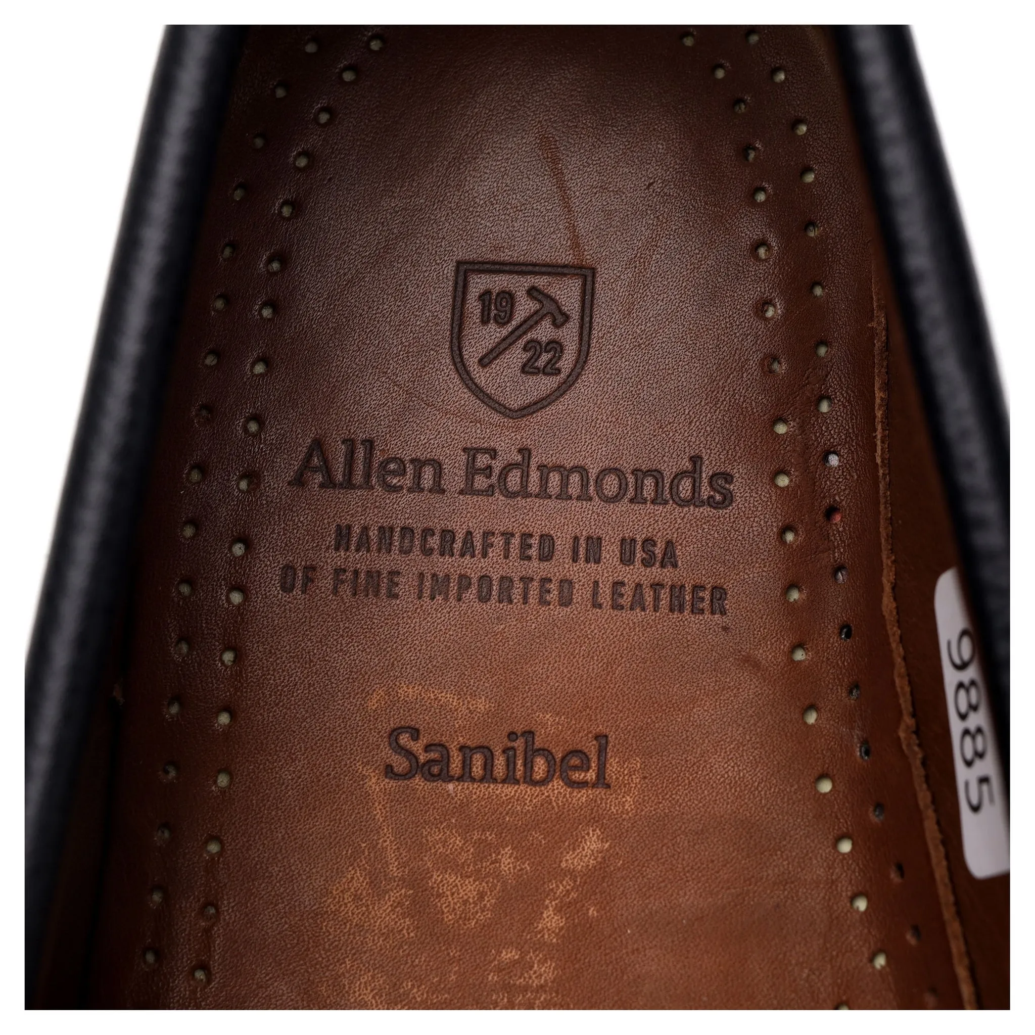 'Sanibel' Black Grain Leather Loafers UK 8 US 9 E