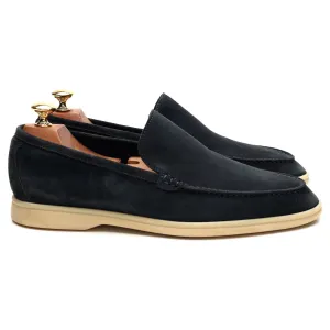 'Summer Walk' Navy Blue Suede Slip On Loafers UK 8 EU 42