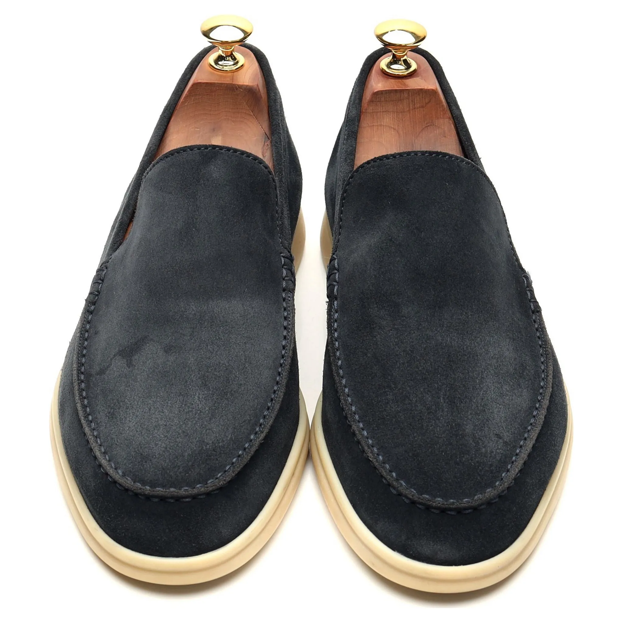 'Summer Walk' Navy Blue Suede Slip On Loafers UK 8 EU 42