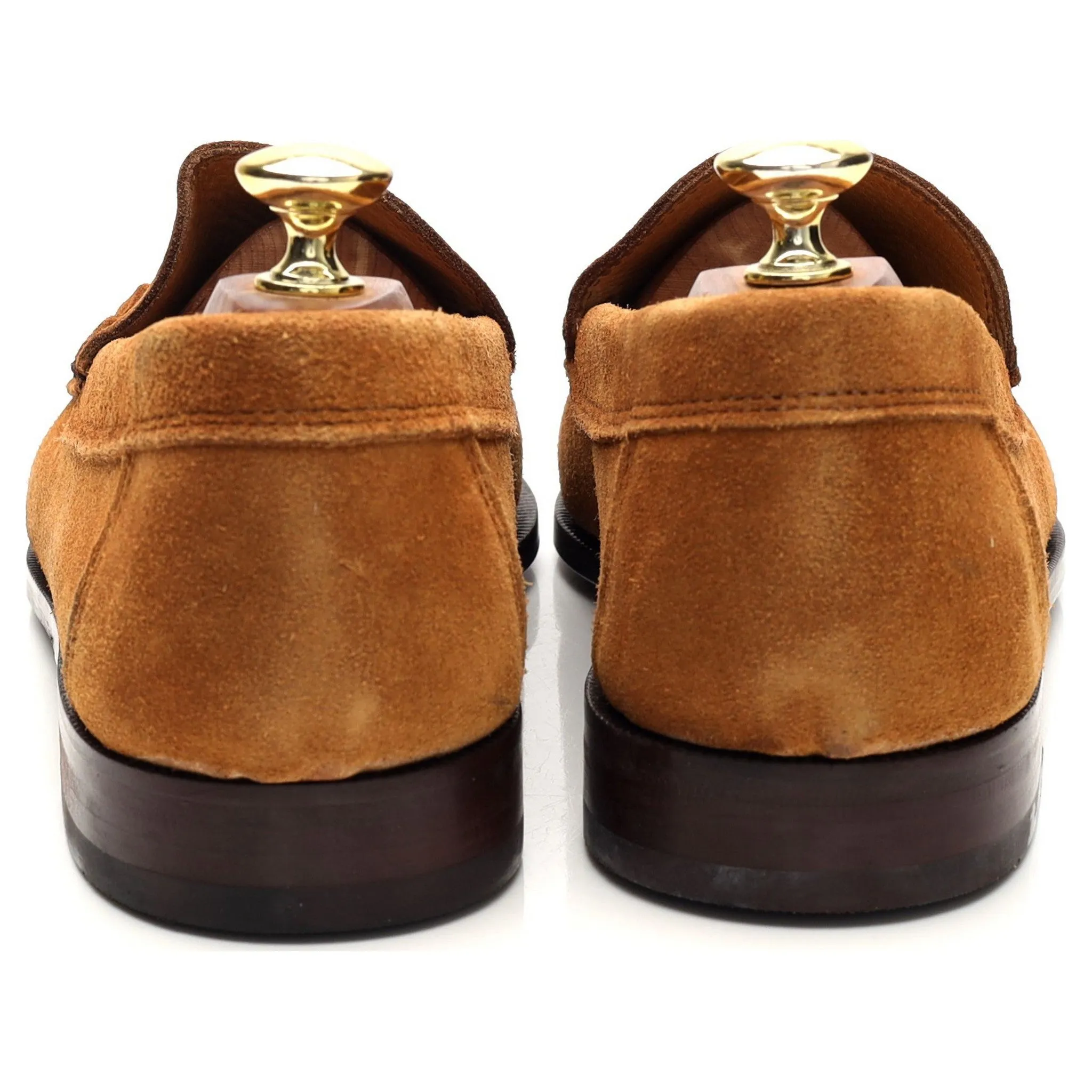 Tan Brown Suede Horsebit Loafers UK 7.5 EU 41.5