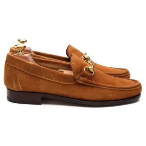 Tan Brown Suede Horsebit Loafers UK 7.5 EU 41.5