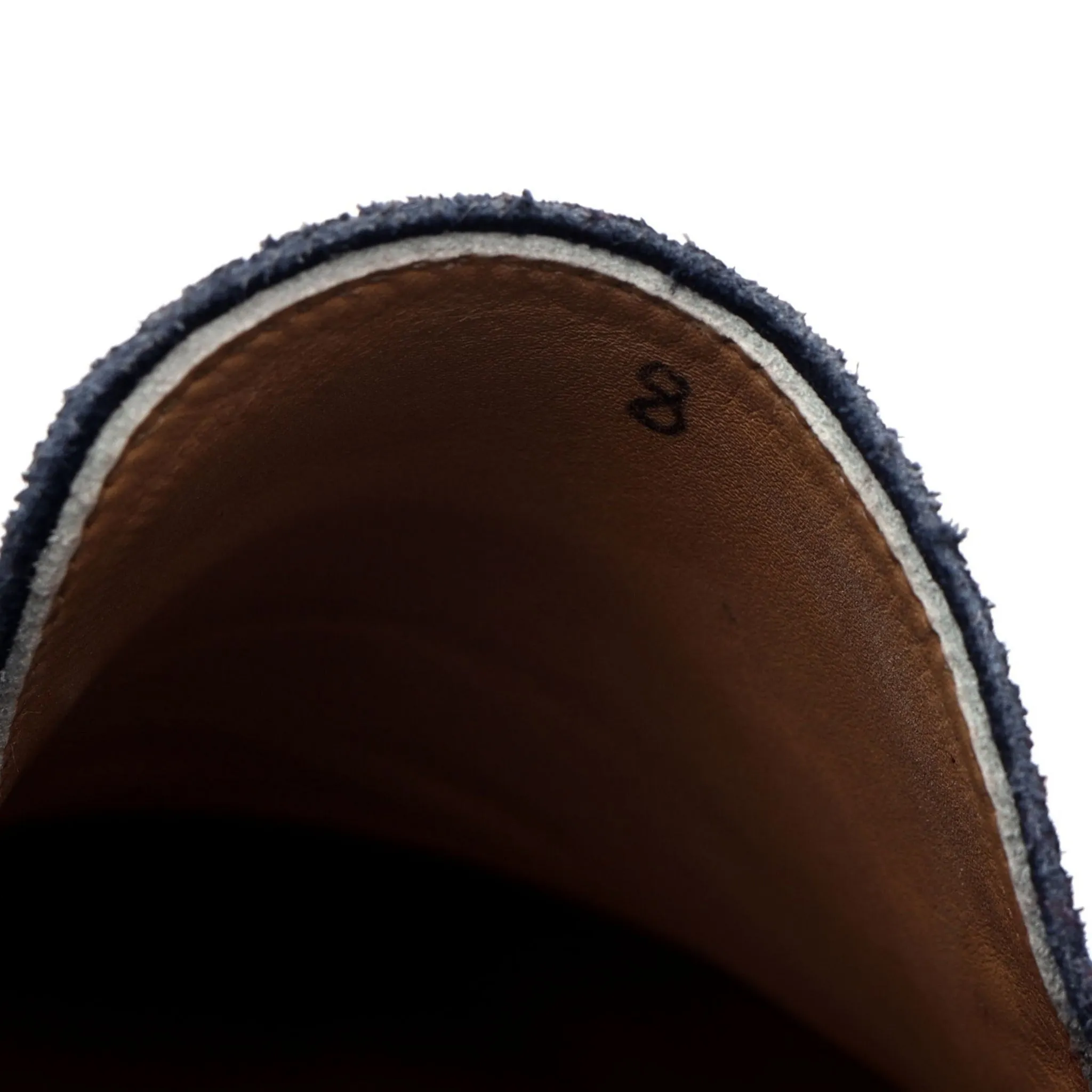 The Sabot Blue Grain Suede Loafers UK 8