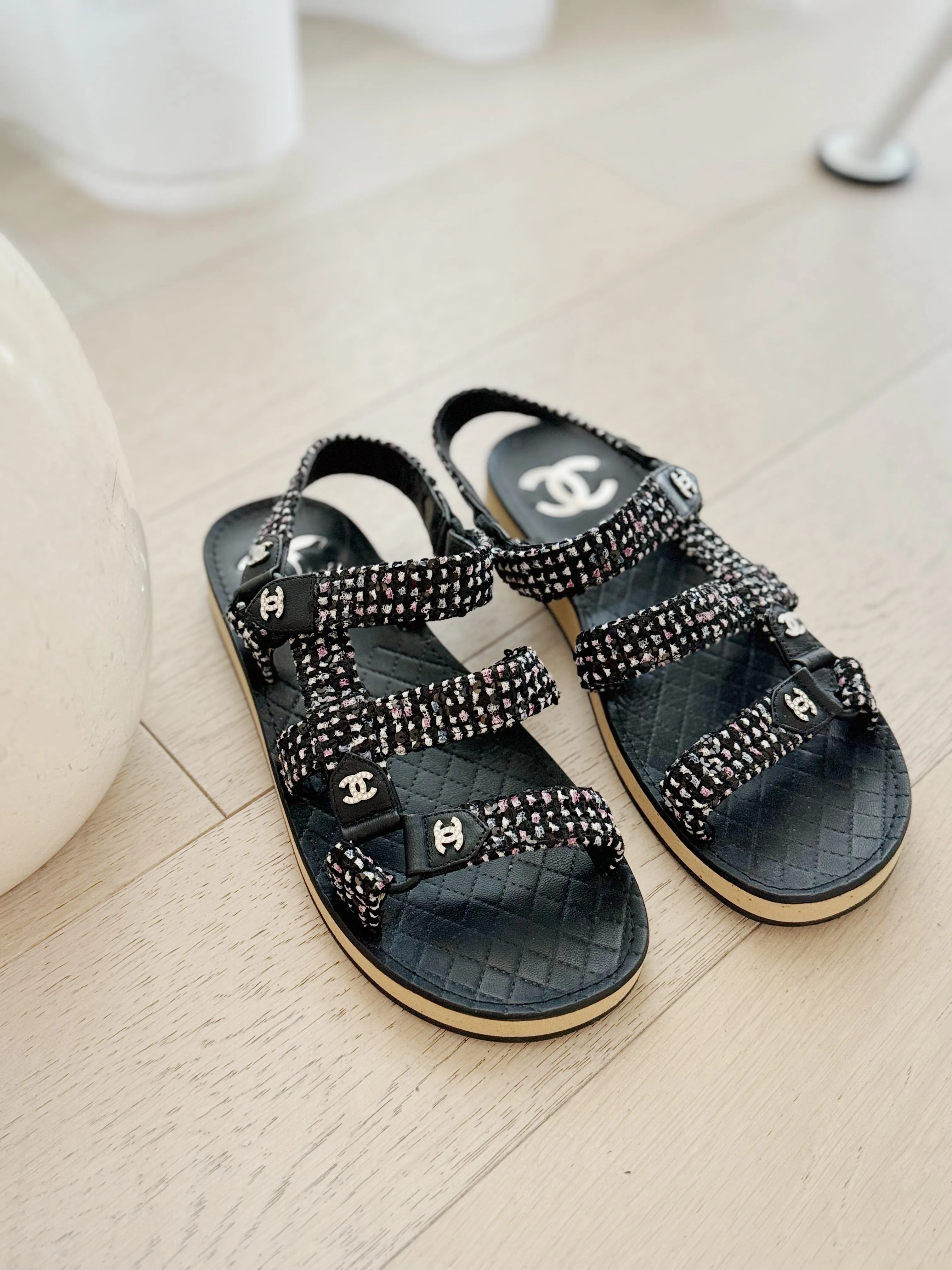Tweed Dad Sandals