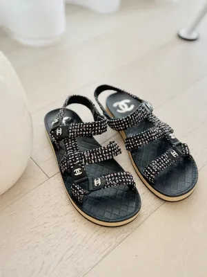 Tweed Dad Sandals