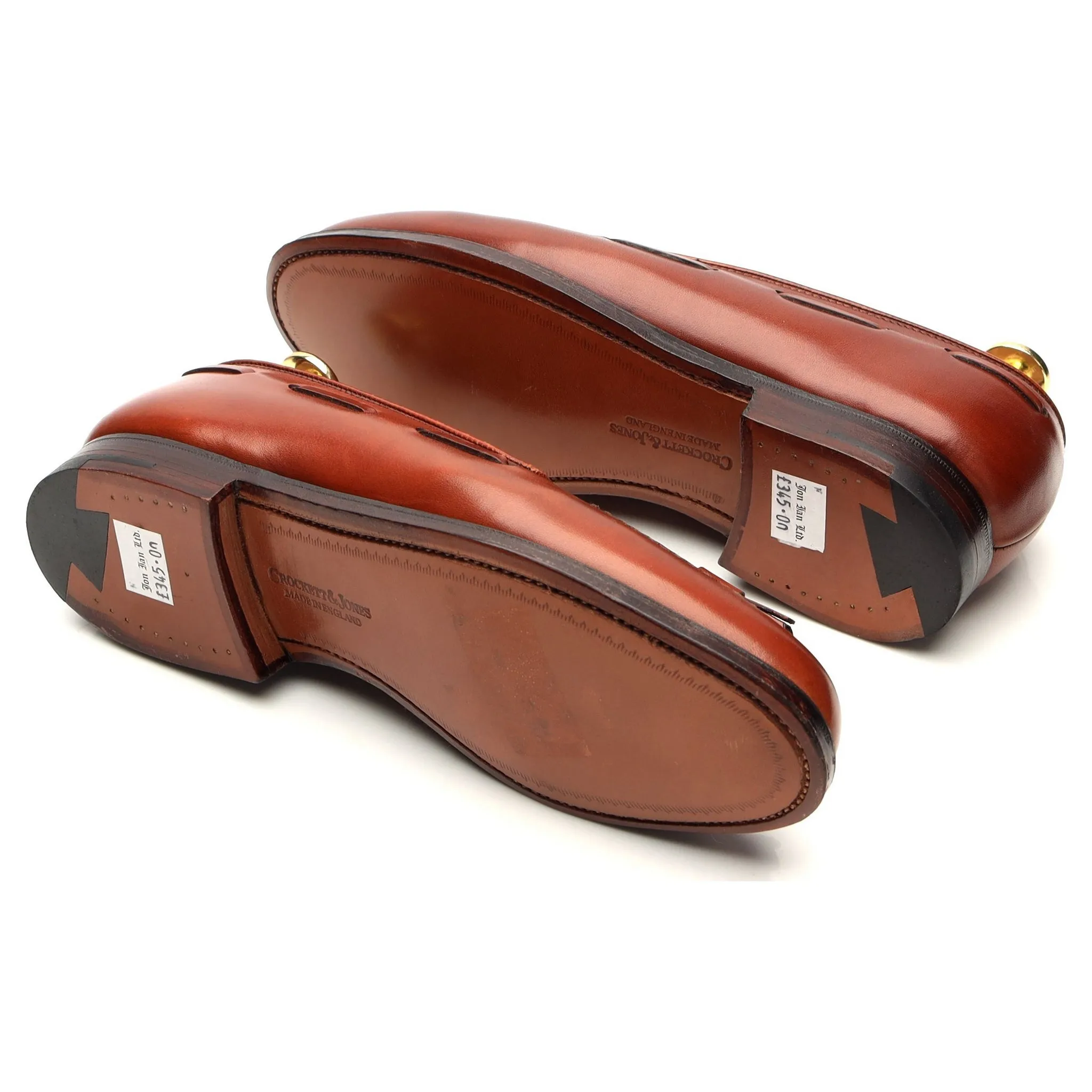 Women's 'Naseby' Tan Brown Leather Tassel Loafers UK 3 UK