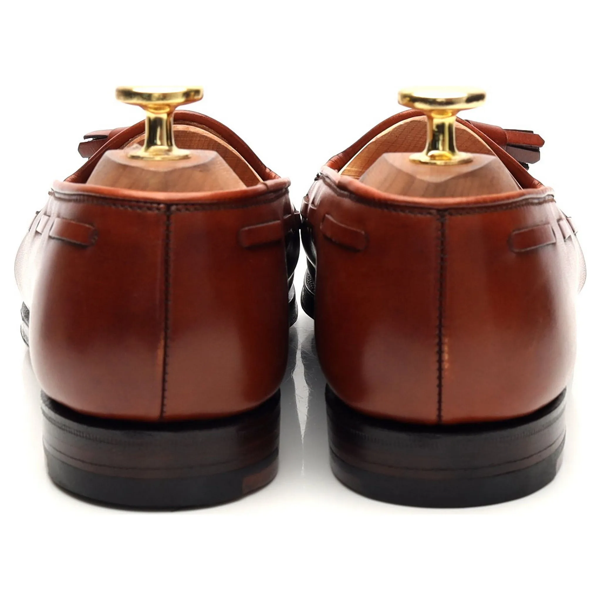Women's 'Naseby' Tan Brown Leather Tassel Loafers UK 3 UK