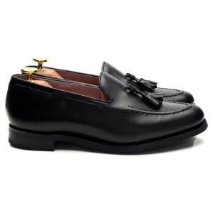 Women's 'Sienna' Black Leather Tassel Loafers UK 6 D