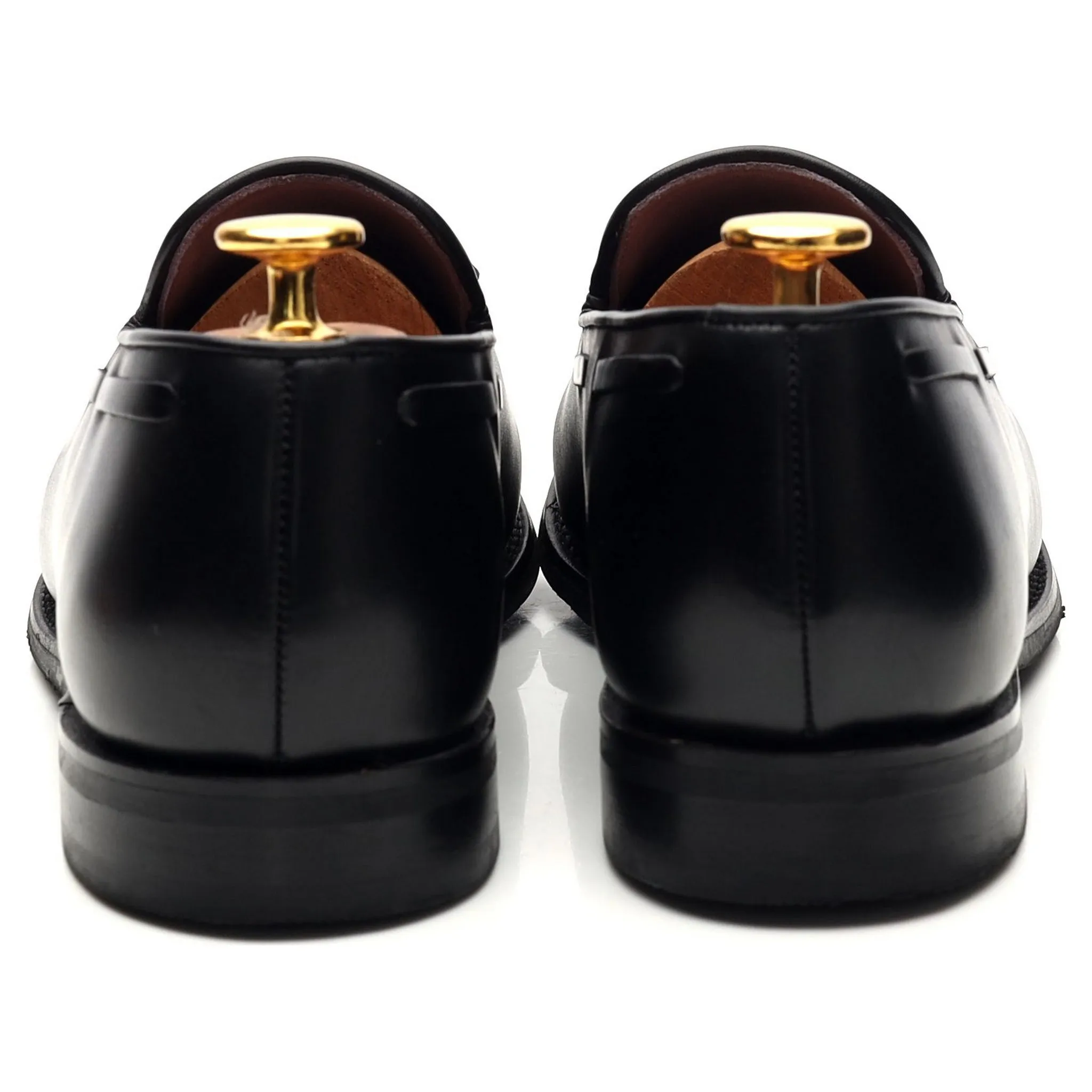 Women's 'Sienna' Black Leather Tassel Loafers UK 6 D